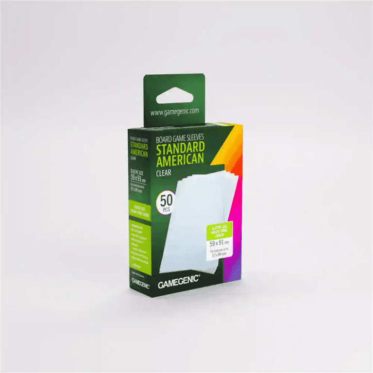 GameGenic Prime Board Game Standard American Sleeves - Green 59 x 91 mm (50)